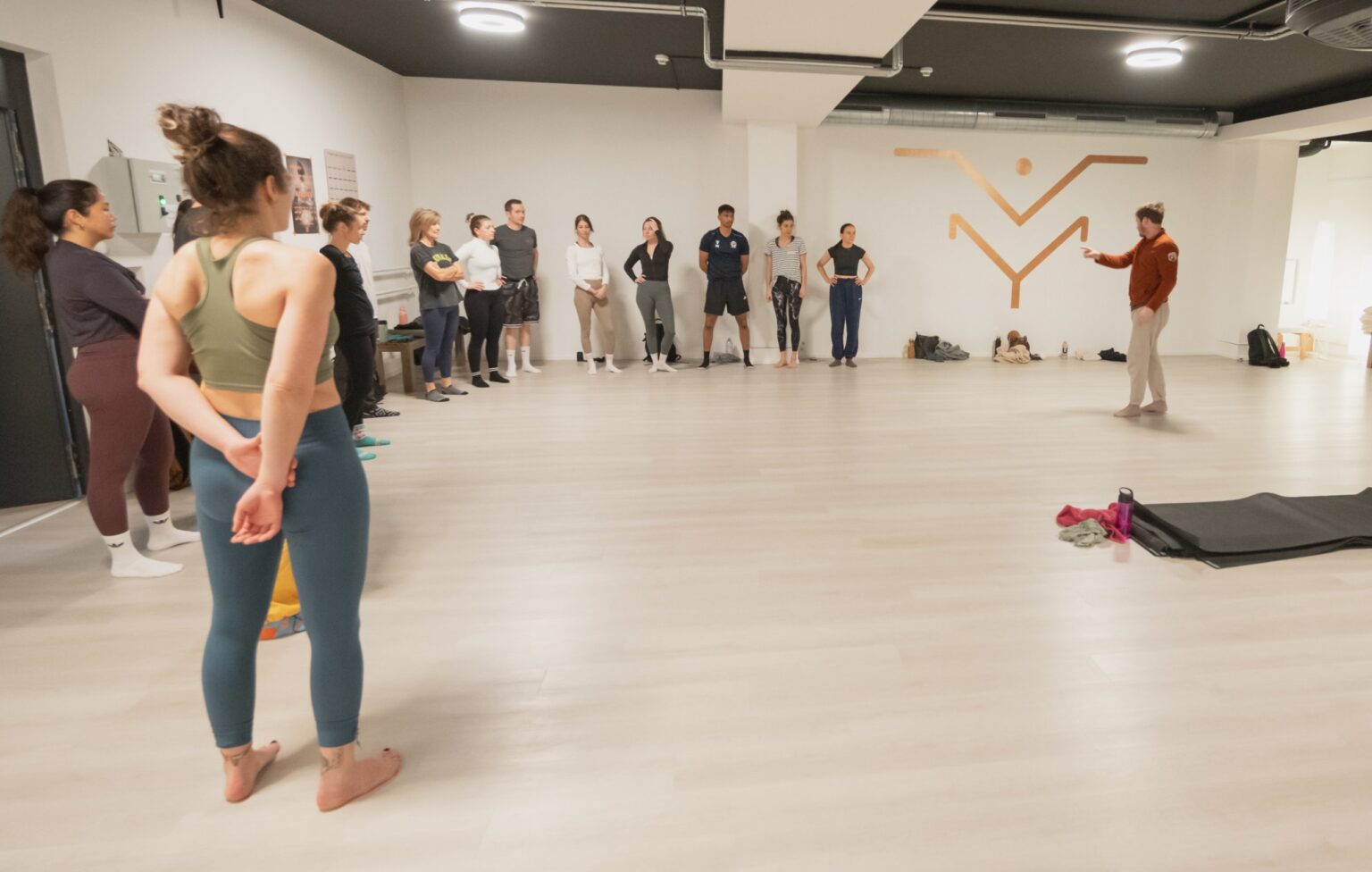 The group gathered in a circle at the start of the workshop